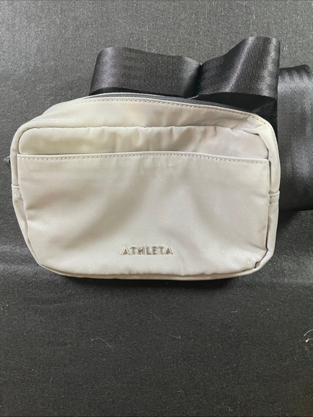 Athleta gray Waist Pack with Black Strap